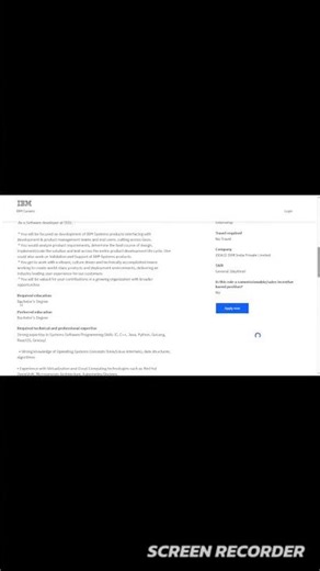IBM Software Engineer Intern Hiring 2026 🚀 | Freshers & Students | Apply Now 🔥