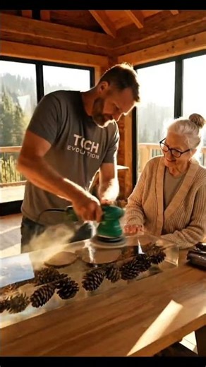 DIY Epoxy Window Sill with Real Pine Cones