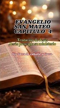 Mateo capitulo. 4 #tentacion de Jesús # Jesús principia su ministerio