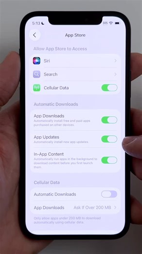 @techinsomnia on Instagram: "Does your iPhone get slow or hot at random times? 👇 It’s often the App Store downloading huge updates in the background. 🔹 Settings → App Store → App Updates → OFF Update apps manually when YOU are ready, not when you’re trying to use your phone. 💡 Pro Tip: This prevents those random “why is my phone so slow?” moments. 🚀 Want the other 25 fixes? Search “Tech Insomnia” on YouTube! #iOS26 #iPhoneTips #TechInsomnia #AppStore #Overheating #iPhoneFix"