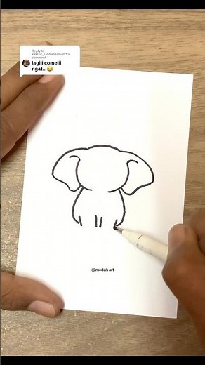 NAK LUKIS GAJAH? CUBA CARA NI #drawing #gambar #art #melukis #caramelukis