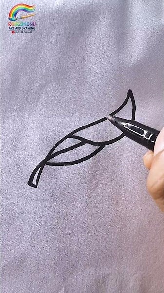 Easy Leaf Drawing Step by Step | Simple Leaf Drawing for Beginners