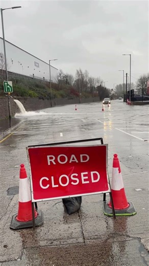 Storm Chandra: Belfast road closed due to heavy flooding