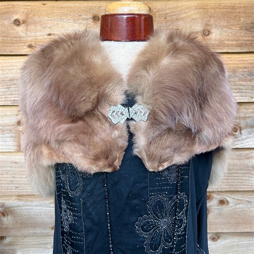 Vintage Fox Fur Stole Cape Auburn With Art Deco Clasp Formal Event Wedding - Etsy