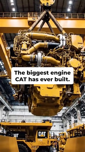 A V18 powerhouse with insane power. Often used in fast commercial vessels and ferries. #caterpillar3618 #caterpillar #bigengines #dieselengine #industrialpower #CAT