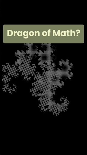 Dragon Fractal in Math #math #dragoncurve #shorts