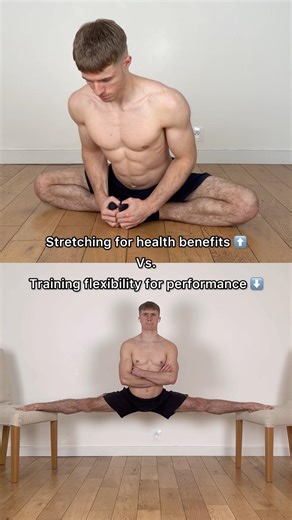 Stretching for healths benefits Vs. Training flexibility for performance #mobility #yoga #workout