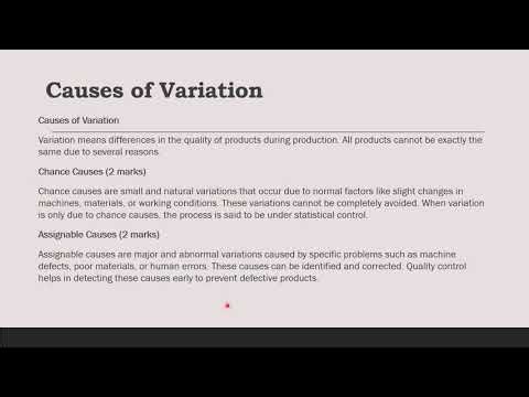 Statistical quality control | part 1 | M.com | NSOU ||