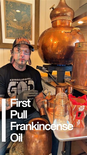 First pull of Frankincese oil