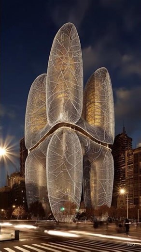 Futuristic "Synaptic City" Skyscraper Concept | #Shorts #AIart