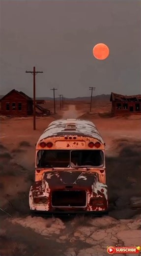🌕 Abandoned Bus Transformation Under Blood Moon