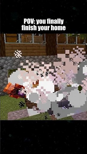 CREEPER EXPLOSION Destroyed My Minecraft House! 💔 #minecraft #shorts