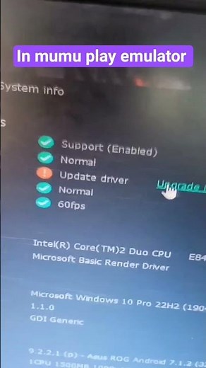 please tell me how to fix update driver in memu emulator