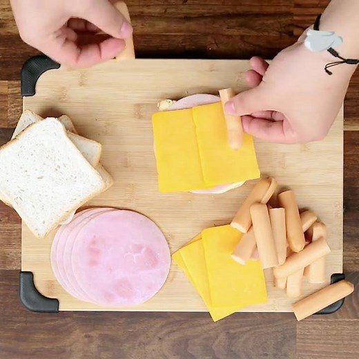 Baked Ham and Vienna Sausage Sandwiches