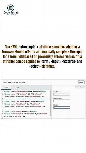 What is the HTML autocomplete attribute?