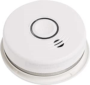 Kidde Wireless Smoke Detector, 10-Year Battery, Voice Alerts, Photoelectric Sensor Wire-Free Smoke Alarm, White