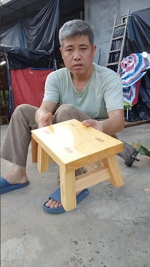 Mortise & Tenon Stool Making Tutorial: Make a Solid Wood Stool Like a Pro in Minutes!🪑🔥 #Woodworking
