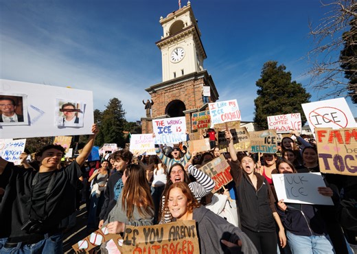 More than 1,000 students throng downtown Santa Cruz in anti-ICE protest