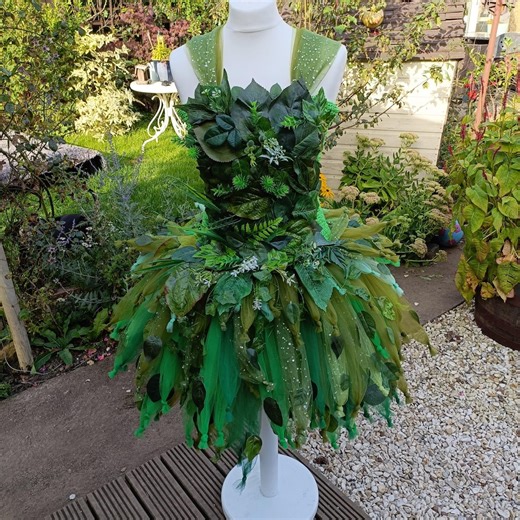Woodland Leaf Fairy Tutu Dress: Adult Costume, Green Foliage - Etsy