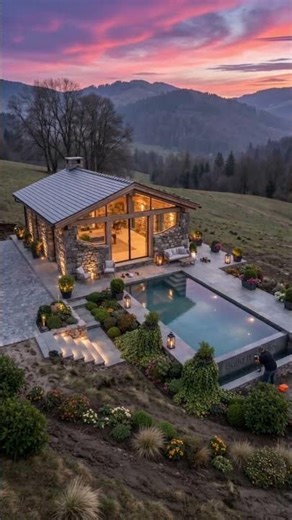Luxury Hillside Villa with Infinity Pool 🌄 #renovation #restoration