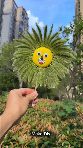 How to Make Green Lion Craft 🦁🌿 | Easy DIY Grass Craft for Kids | Creative Clay Art #claycrafts