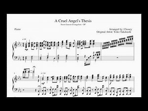 "A Cruel Angel's Thesis" - Neon Genesis Evangelion OP (Piano Sheet Music)