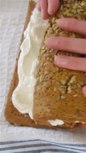 Famous PUMPKIN ROLL 🎃 So Scrumptious 😋 #food #baking #thanksgiving #homemade #dessert #recipe