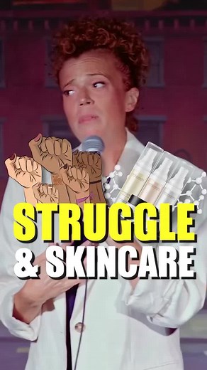New material same struggle #skincare #wellnessthatworks #struggle #whitewomen #comedy #standup