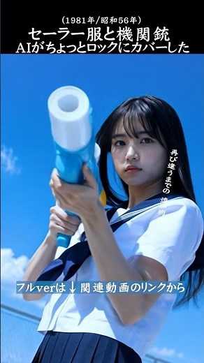 AIカバー『セーラー服と機関銃』(薬師丸ひろ子) [1981年/昭和56年] #AICover #JapaneseMusic #Ado