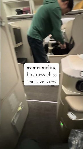 Asiana Airlines Flight AAR211 business class seat overview A350-900 #businessclass #airlines