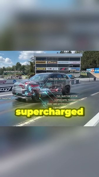 Trackhawk vs Lamborghini Huracan WHO WINS #dragracing #supercar #jeep