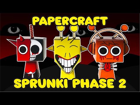 DIY PAPERCRAFT - How to Make Sprunki Papercraft Phase 2 ( OREN - RADDY - SIMON )