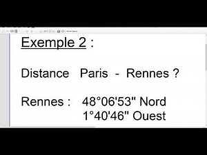 tuto distance entre 2 villes notre planete