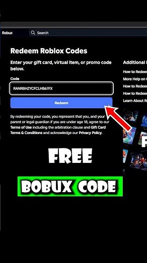 Free Bobux Gift Card Code #roblox #robux #giveaway