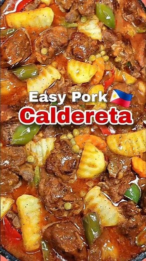 SPICY PORK RIBS CALDERETA RECIPE | PORK STEW FILIPINO STYLE
