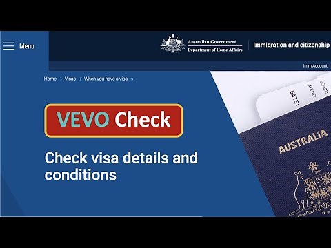 How to check Australian Visa status | VEVO check | Check work rights