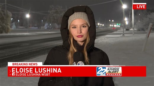 2.1K views · 18 reactions | First time doing live coverage of a snow storm! Earlier this afternoon we had clear skies, and now Mishawaka has nearly 8 inches of snow — that number expected to grow as the snow continues into the night! ❄️☃️️ #newsreporter #snow #snowstorm #indiana #weather | Eloise Lushina WSBT 22 | Facebook