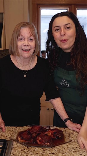 Cooking with the Tuckers: Pinot Noir Braised Duck Legs. Liv is joined by her grandma, Sandy, and they're making these tasty duck legs! Keep watching to see how they make this delicious holiday dish.🤤 | Maple Leaf Farms