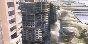 Watch the collapsed of the unfinished building