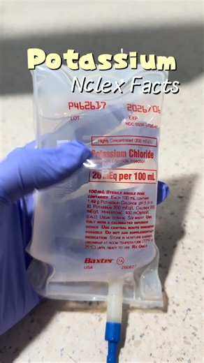 Nursing Professor, DNP, FNP-BC, MSN-Ed, APRN, BSN on Instagram: "🔴 Potassium Chloride (KCl) – NCLEX Must-Know Facts ! #nursing #nursingschoolproblems #nursingschool #nursingstudents #nclex #nursingstudentlife #nursingschoolstudyguide { nursing school hack , nursing school resources , nursing life }"