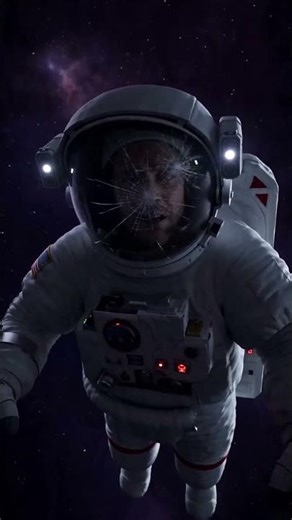 an astronaut floating alone in deep space Their oxygen is low A broken radio repeats ‘Can anyone
