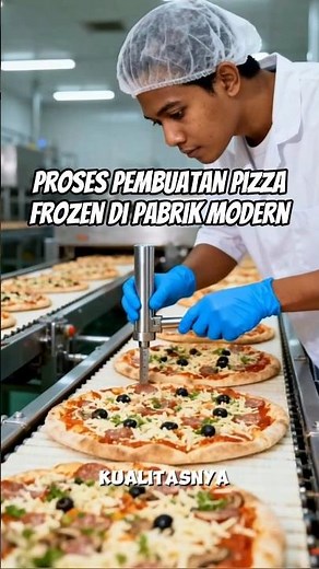 proses Pembuatan Pizza Frozen Di Pabrik Modern