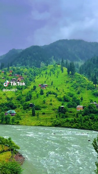 Kashmir Border River Between POK Pakistan & IOK India