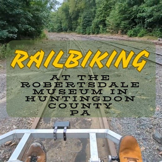 Enjoy rail biking part of the historic East Broad Top Railroad at the Robertsdale Museum in Huntingdon County! Details/directions here: https://pabucketlist.com/exploring-the-robertsdale-museum-in-huntingdon-county-pa/ | PA Bucket List