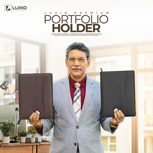 Say hello to effortless organization with the LUXIO Premium Portfolio Holder! 🌟 Keep your documents, cards, and essentials perfectly arranged while exuding sophistication. ✅ Chic & Professional Look ✅ Lightweight, Yet Durable ✅ Perfect Companion for Meetings & Travel Upgrade your style and productivity today. 🖤 📍 Grab yours now at LUXIO. 📞 Call: 01889-917729 | LUXIO