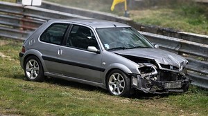 Touristenfahrten incident leaves car destroyed