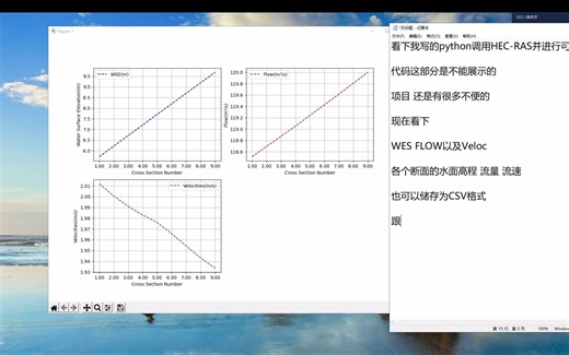 Python调用HEC-RAS水动力模型以及可视化