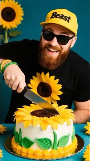 I Cuts a Sunflower Cake Awesome 😎