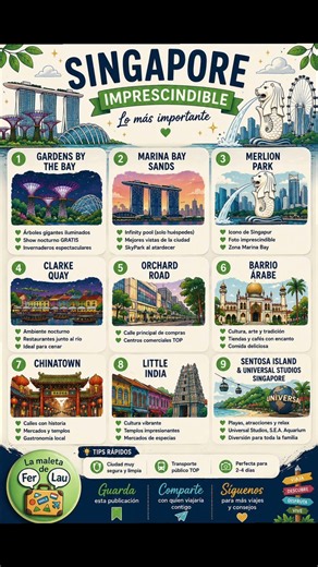 10 LUGARES IMPRESCINDIBLES QUE VER EN SINGAPUR 🇸🇬