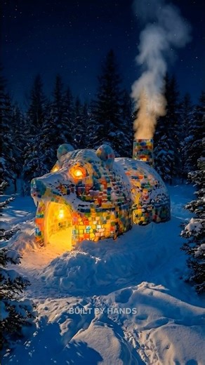 Family Builds a Giant Bear Snow Igloo 🐻❄️ | Winter Art